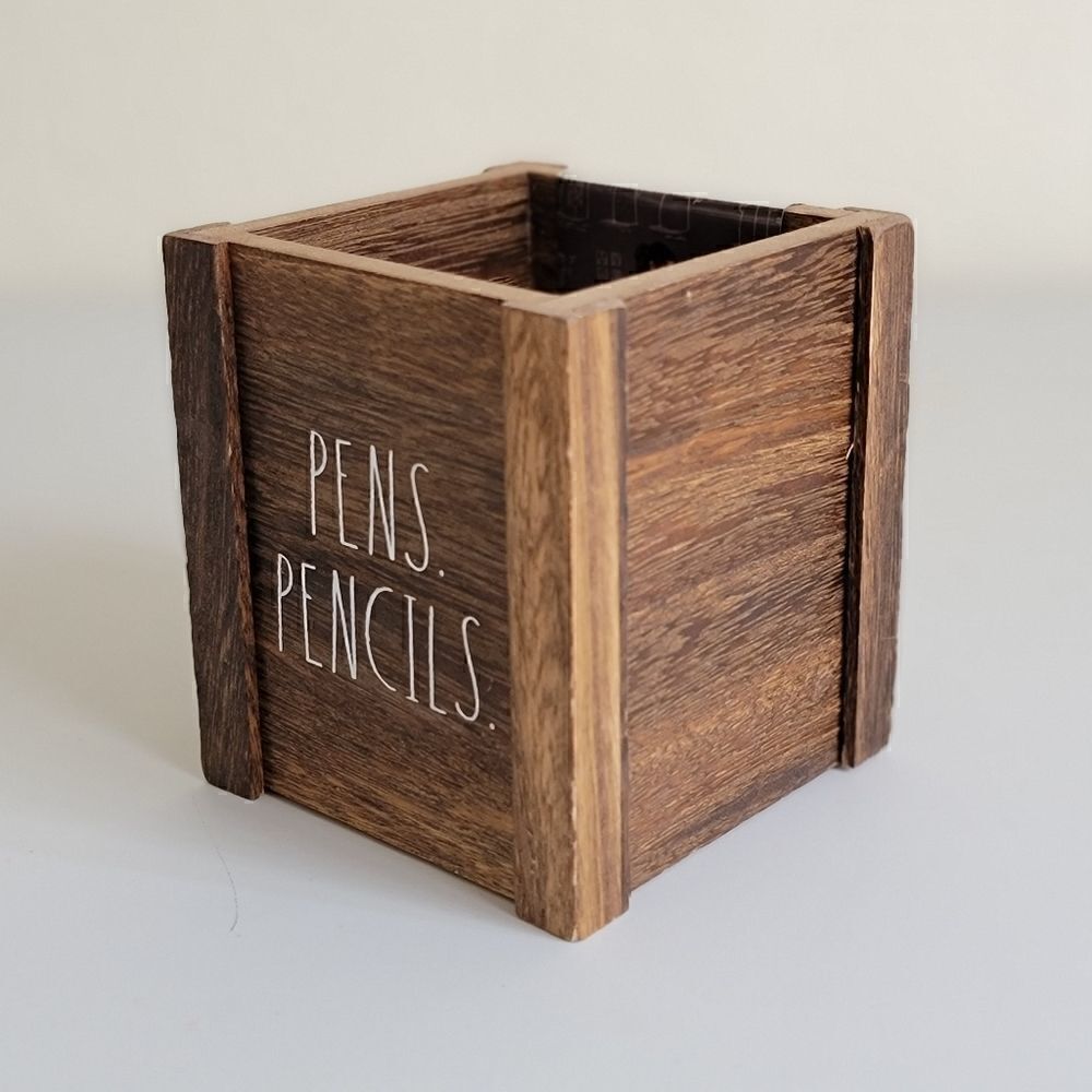 Rae Dunn Pens Pencils Wooden Office Desk Storage - Picture 9 of 12